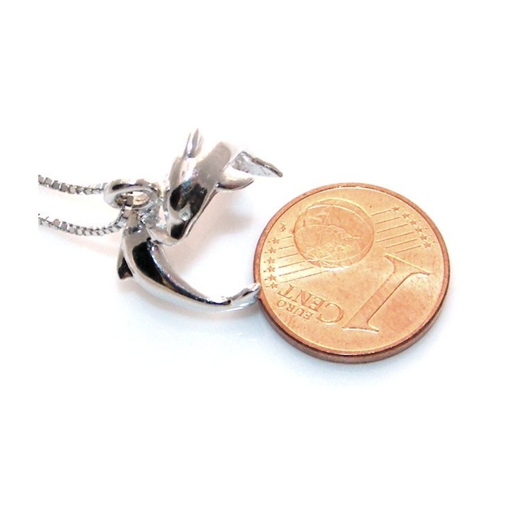 NLB|fine silver : Necklace for  woman with   half moon