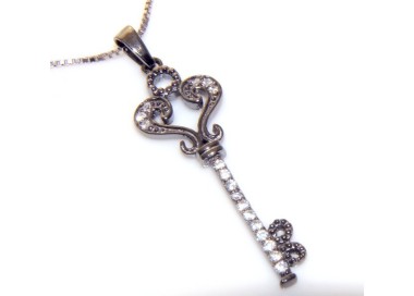 NLB|Argento 925 : Collana girocollo donna con chiave