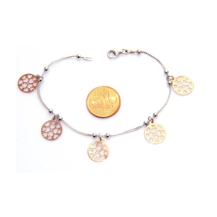 NLB|bracciale con medagliette incise a cuore