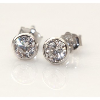 NLB|Argento 925 : Parure cipollino punto luce con zircone. Catena veneziana ciondolo passante e Orecchini abbinati + astuccio
