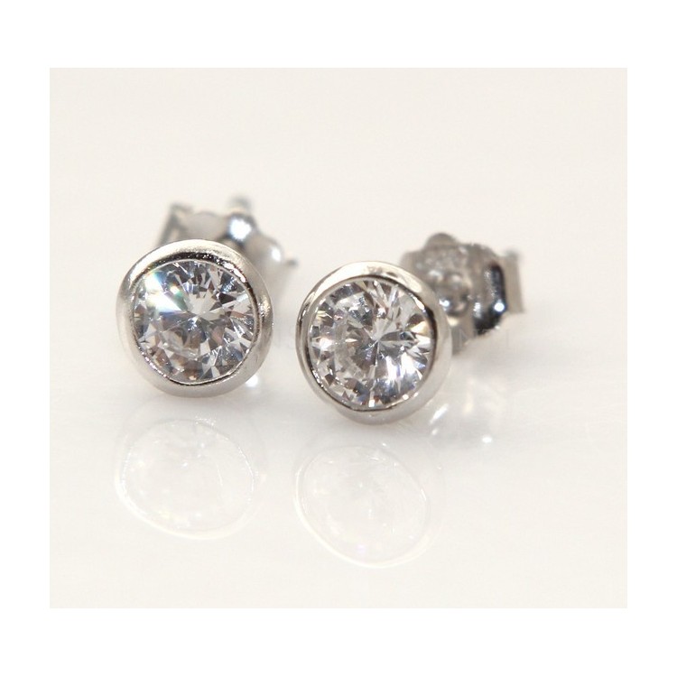 NLB|Argento 925 : Parure cipollino punto luce con zircone. Catena veneziana ciondolo passante e Orecchini abbinati + astuccio