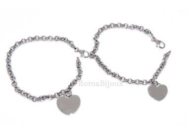 NLB|Argento 925 : bracciale rolo' uomo o donna con 1 simbolo dell'infinito da 16,00 a 20,50 cm
