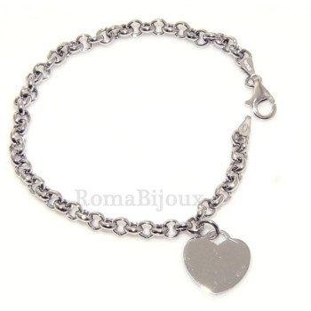 NLB|Argento 925 : bracciale rolo' uomo o donna con 1 simbolo dell'infinito da 16,00 a 20,50 cm