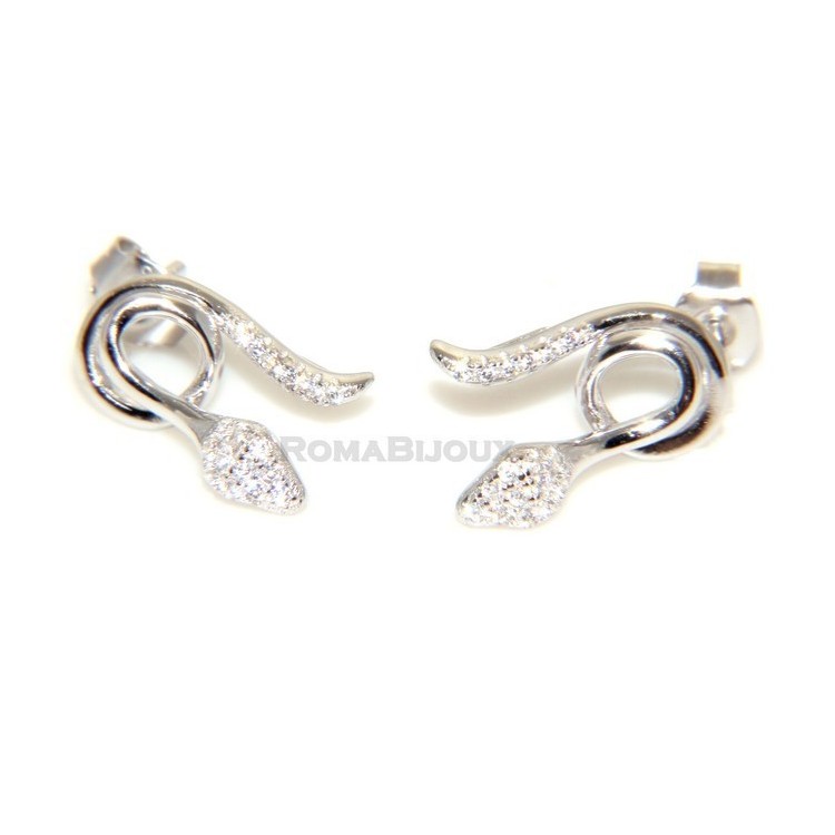 NLB|silver woman earrings snake