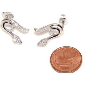 NLB|silver woman earrings snake