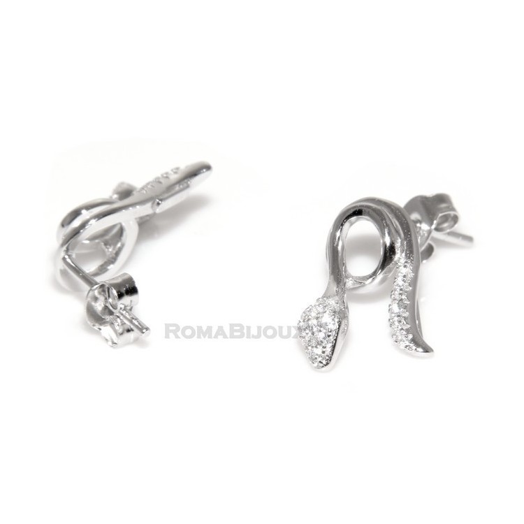 NLB|silver woman earrings snake