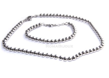 NLB|ARGENTO 925 : Collana e Bracciale palline 