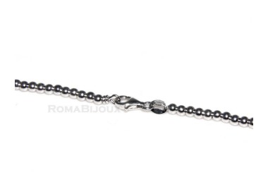 NLB|ARGENTO 925 : Collana e Bracciale uomo catena figaro 5 mm modello 3 + 1 sbiancata e piena