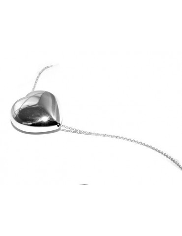 collana con centrale cuore doppio brillanti micropietre
