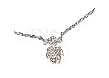 NLB|Argento 925 : Collana Collier donna veneziana 44 cm bambina con codini microsetting