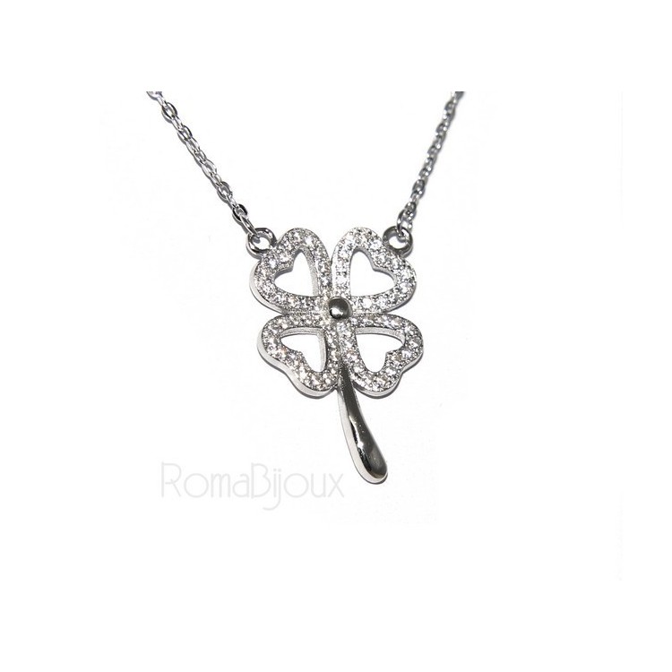 NLB|collana con centrale cuore doppio brillanti micropietre