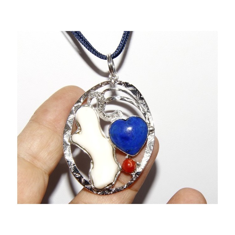 NLB|Argento 925 : Anello donna regolabile realizzato a mano con stella di corallo rosso naturale