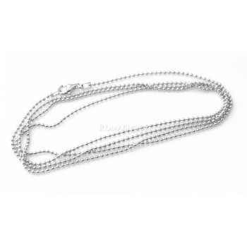 NLB|ARGENTO 925 : Girocollo collana pallini palline balls 1,8 mm varie lunghezze modello con trattamento di rodiatura