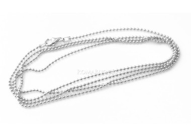 NLB|ARGENTO 925 : Girocollo collana pallini palline balls 1,8 mm varie lunghezze modello con trattamento di rodiatura