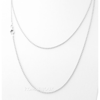 NLB|ARGENTO 925 : Girocollo collana pallini palline balls 1,8 mm varie lunghezze modello con trattamento di rodiatura
