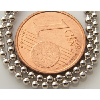 NLB|ARGENTO 925 : Girocollo collana pallini palline balls 1,8 mm varie lunghezze modello con trattamento di rodiatura