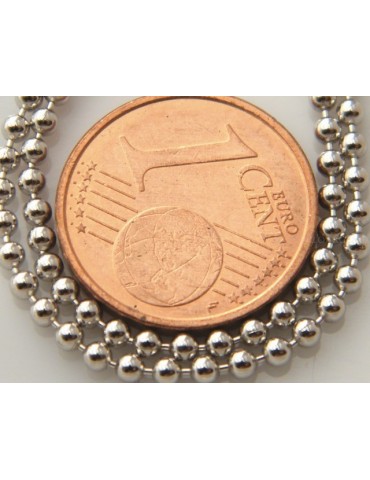 ARGENTO 925 : Girocollo collana pallini palline balls 1,8 mm varie lunghezze modello con trattamento di rodiatura