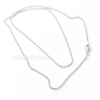 NLB|ARGENTO 925 : Girocollo collana pallini palline balls 1,8 mm varie lunghezze modello con trattamento di rodiatura