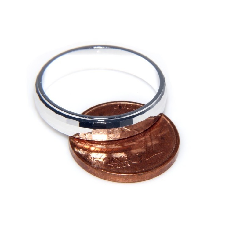 NLB|925: Ring faith record diamond massive 6 mm oblique and horizontal all measures