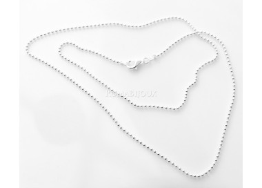 NLB|ARGENTO 925 : Girocollo collana pallini palline balls 1,8 mm varie lunghezze modello chiara sbiancata