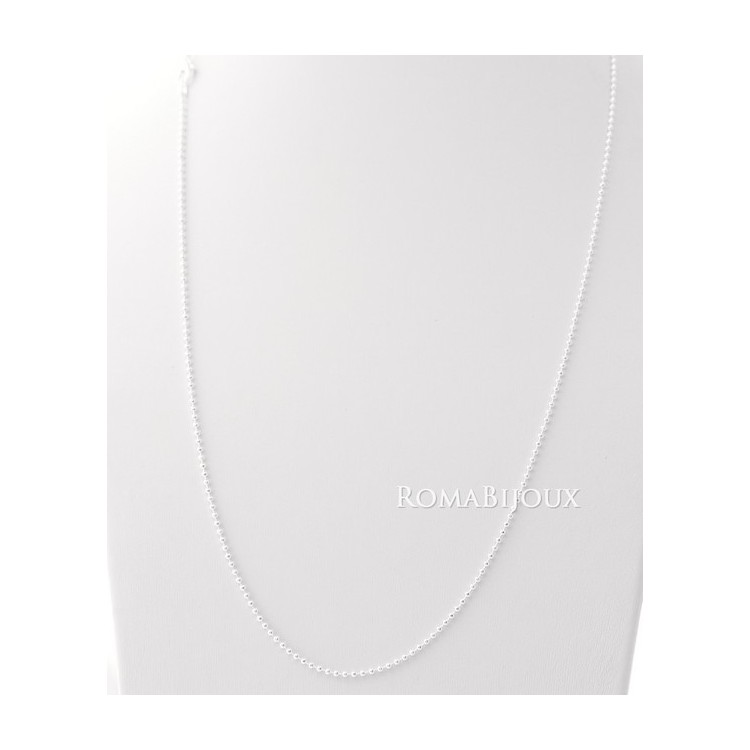 NLB|ARGENTO 925 : Girocollo collana pallini palline balls 1,8 mm varie lunghezze modello chiara sbiancata