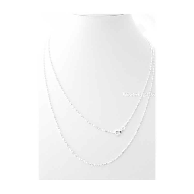 NLB|ARGENTO 925 : Girocollo collana pallini palline balls 1,8 mm varie lunghezze modello chiara sbiancata