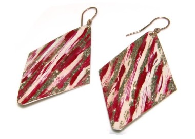 NLB|bracciale schiava alto donna rame smalti e glitter