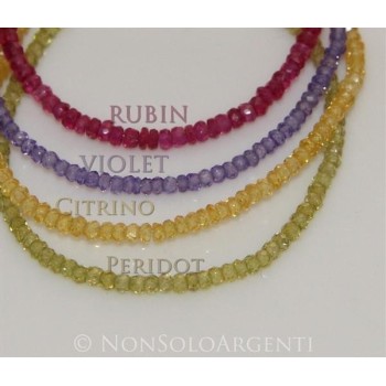 NLB|Argento 925 : Bracciale Donna semipreziosi pietre zirconi naturali chiusura gancio mis 17