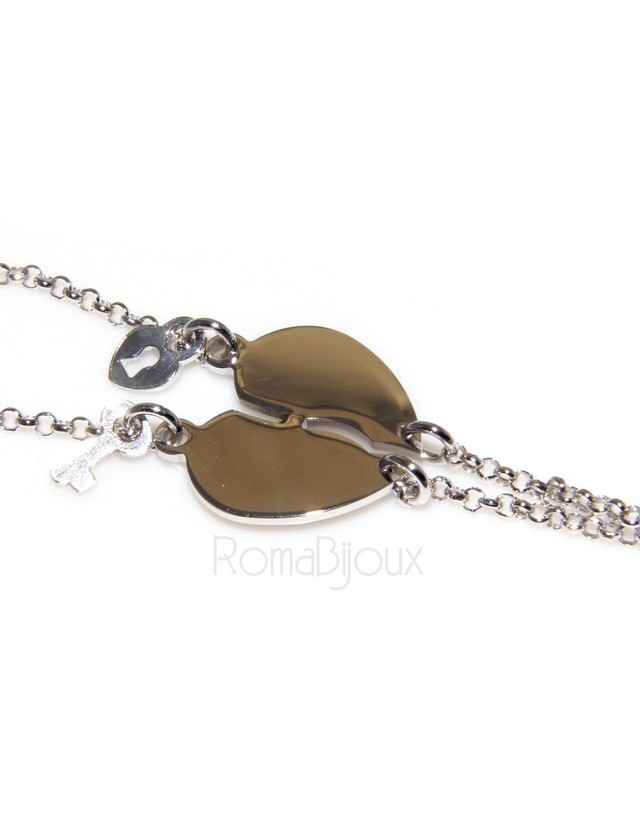 SILVER 925 : bracelet for woman, hearts in medals SILVER 925 : bracelet for woman, hearts in medals