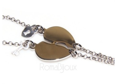NLB|SILVER 925 :  bracelet for woman, hearts in medals