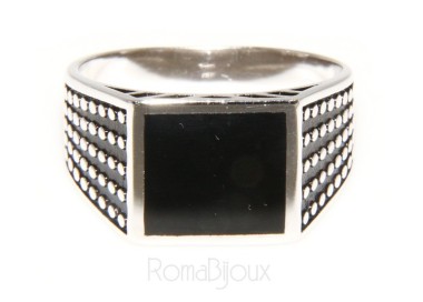 NLB|silver : shield ring for man