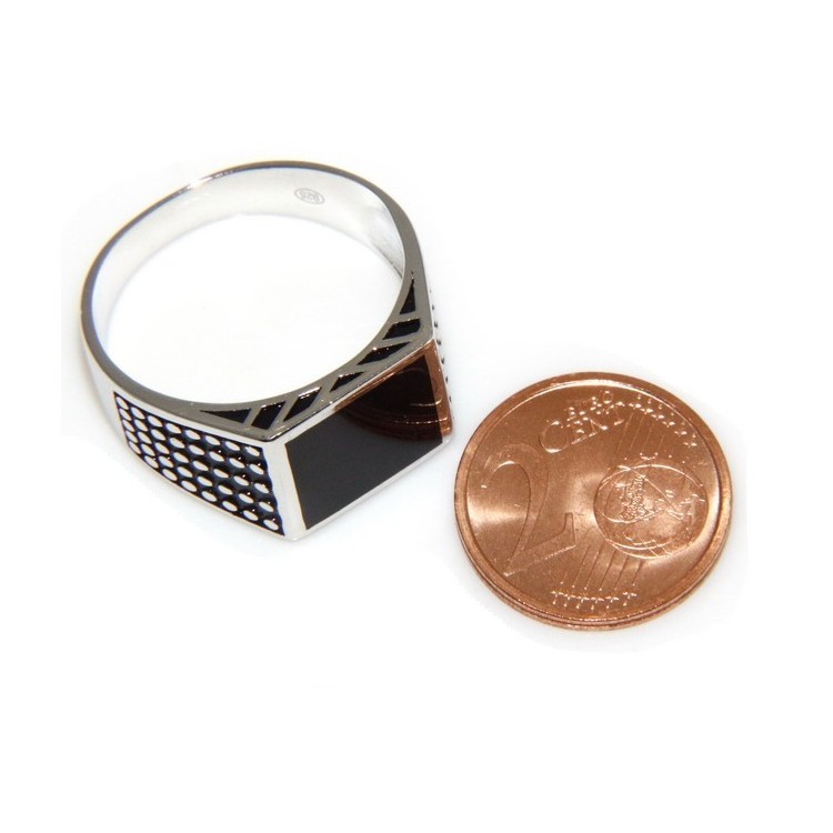 NLB|silver : shield ring for man