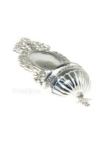 collana con centrale cuore doppio brillanti micropietre