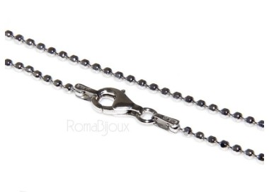 NLB|ARGENTO 925 : Girocollo collana o bracciale pallini palline balls varie lunghezze sfere diamantate da 2,0 mm