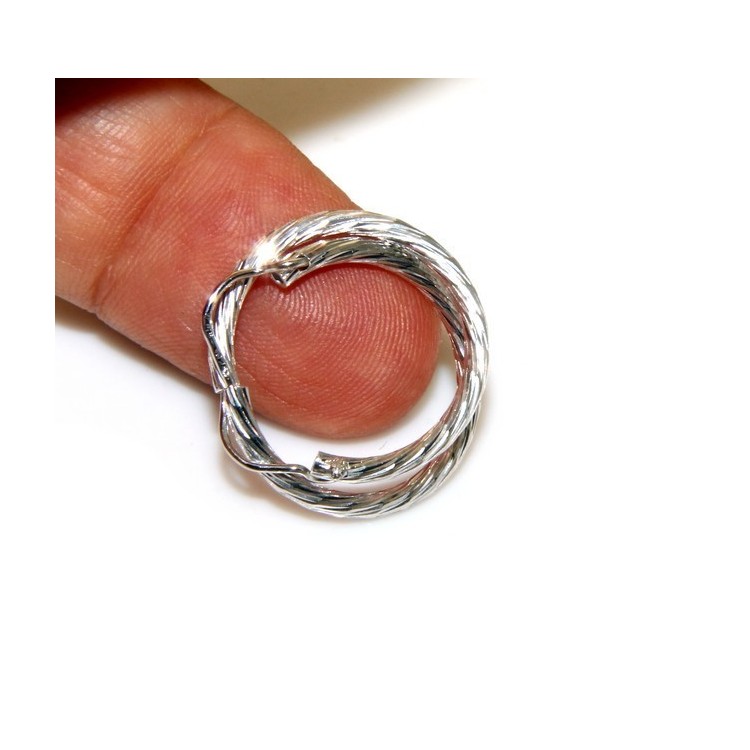 NLB|Argento 925 : orecchini uomo donna anelle cerchi cerchietti classici varie misure