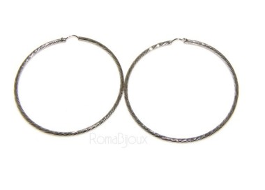 NLB|Argento 925 : orecchini uomo donna anelle cerchi cerchietti classici varie misure