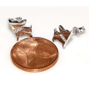 NLB|925: earrings man woman hammer pin chiwawa collar zircons