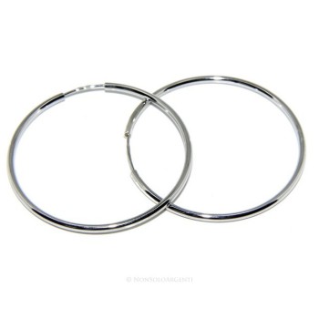 NLB|925: Women's earrings anelle circles classic smooth bushings 46 mm