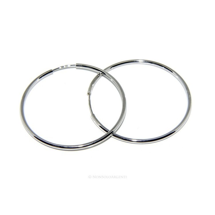 NLB|925: Women's earrings anelle circles classic smooth bushings 46 mm
