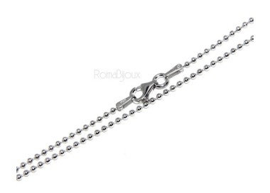NLB|SILVER 925: Choker necklace dots balls balls 1.5 mm different model lengths rhodium-plated white gold effect