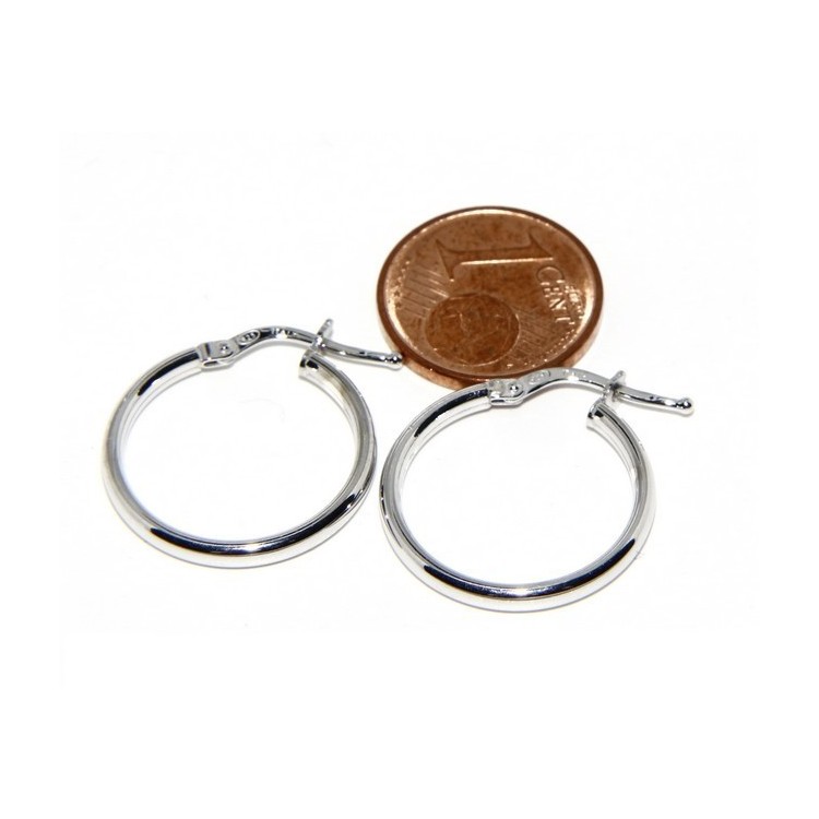 NLB|925: Women's earrings anelle circles classic smooth bushings 19 mm 3 colors
