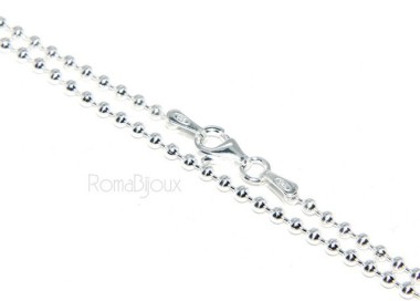 NLB|SILVER 925: Choker necklace dots balls balls 2.0 mm various lengths clear pattern bleached