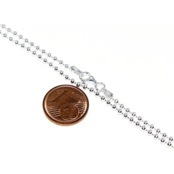 NLB|SILVER 925: Choker necklace dots balls balls 2.0 mm various lengths clear pattern bleached
