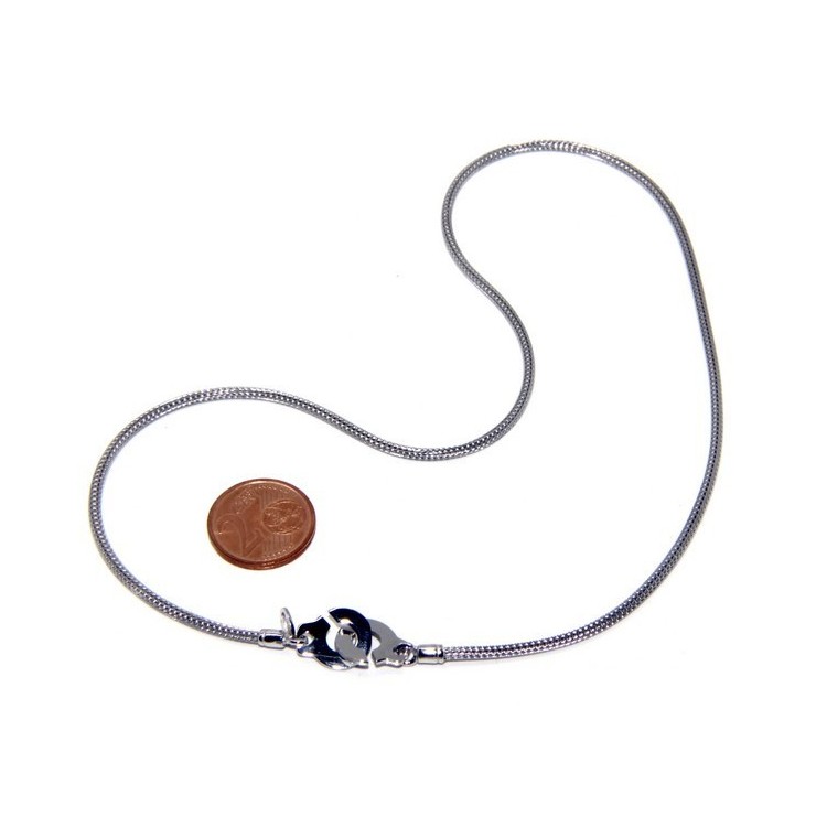 NLB|925: bracelet or necklace woman man fox tail wire with love handcuffs