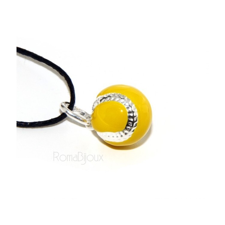 NLB|925: Pendant man woman yellow tennis ball ball Made in Italy
