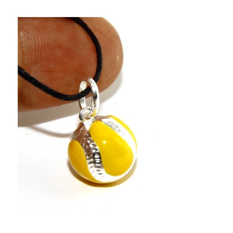 NLB|925: Pendant man woman yellow tennis ball ball Made in Italy