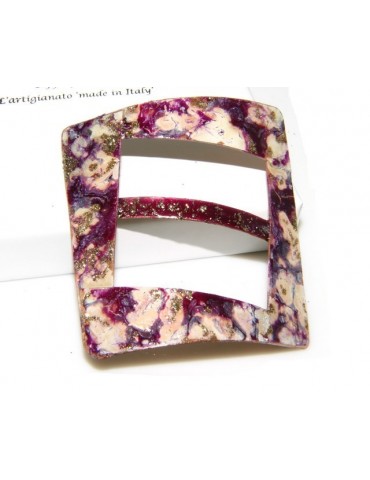 Ferma Pareo o Foulard donna Rame 999 copperfantasy viola panna glitter