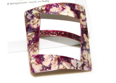 NLB|Ferma Pareo o Foulard donna Rame 999 copperfantasy viola panna glitter