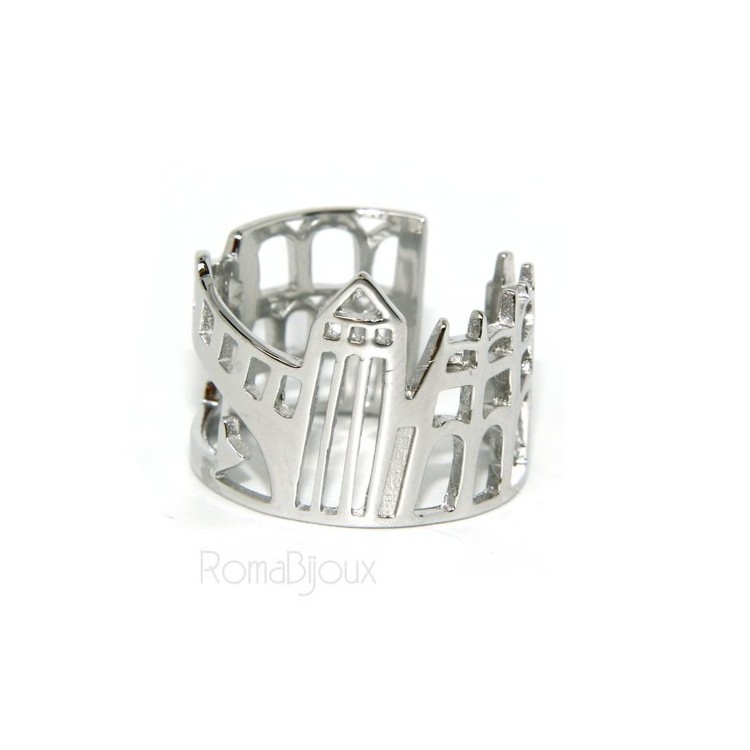 NLB|925 Rhodium: band cummerbund women ring mix Pisa Italy Rome Venice