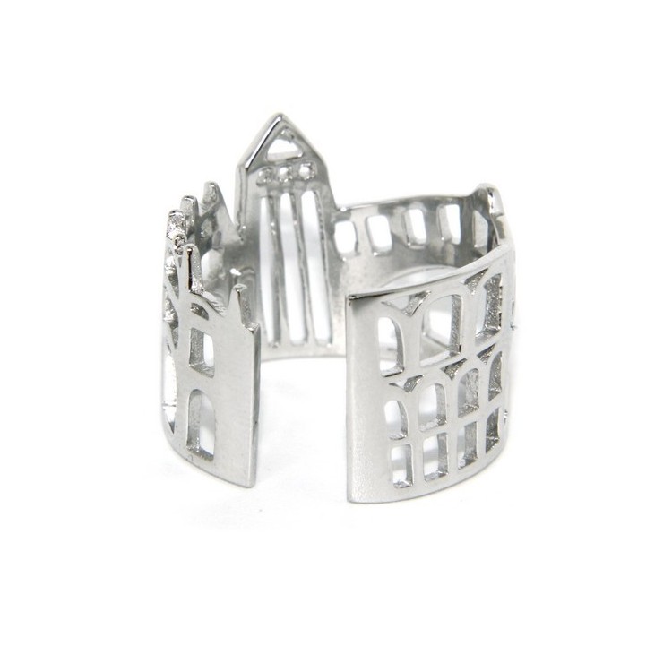 NLB|925 Rhodium: band cummerbund women ring mix Pisa Italy Rome Venice